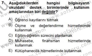 Okulöncesinde Öğretim Teknolojisi Ve Materyal Tasarımı Dersi 2014 - 2015 Yılı (Final) Dönem Sonu Sınav Soruları 7. Soru