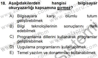 Okulöncesinde Öğretim Teknolojisi Ve Materyal Tasarımı Dersi Ara Sınavı Deneme Sınav Soruları 18. Soru