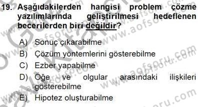 Okulöncesinde Öğretim Teknolojisi Ve Materyal Tasarımı Dersi Ara Sınavı Deneme Sınav Soruları 19. Soru