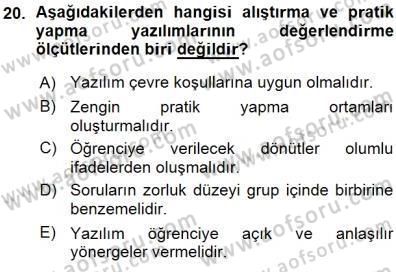 Okulöncesinde Öğretim Teknolojisi Ve Materyal Tasarımı Dersi Ara Sınavı Deneme Sınav Soruları 20. Soru