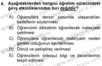 Okulöncesinde Öğretim Teknolojisi Ve Materyal Tasarımı Dersi Ara Sınavı Deneme Sınav Soruları 4. Soru