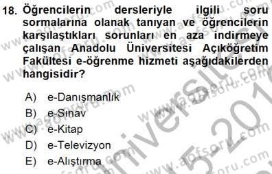 Okulöncesinde Öğretim Teknolojisi Ve Materyal Tasarımı Dersi 2015 - 2016 Yılı (Final) Dönem Sonu Sınav Soruları 18. Soru