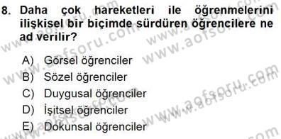 Okulöncesinde Öğretim Teknolojisi Ve Materyal Tasarımı Dersi 2015 - 2016 Yılı (Final) Dönem Sonu Sınav Soruları 8. Soru