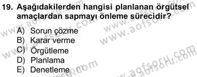 Türk Eğitim Sistemi Ve Okul Yönetimi Dersi 2012 - 2013 Yılı (Vize) Ara Sınavı 19. Soru