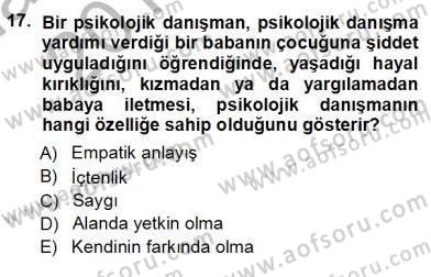 Rehberlik Dersi 2012 - 2013 Yılı (Vize) Ara Sınav Soruları 17. Soru