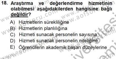 Rehberlik Dersi 2012 - 2013 Yılı (Final) Dönem Sonu Sınav Soruları 18. Soru