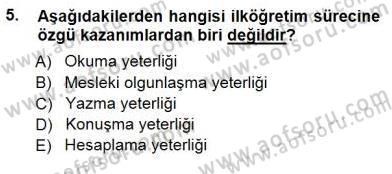 Rehberlik Dersi 2012 - 2013 Yılı (Final) Dönem Sonu Sınav Soruları 5. Soru