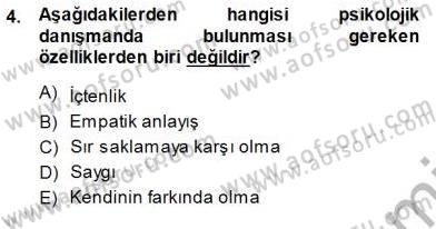 Rehberlik Dersi 2013 - 2014 Yılı (Final) Dönem Sonu Sınav Soruları 4. Soru