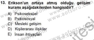 Rehberlik Dersi 2013 - 2014 Yılı Tek Ders Sınav Soruları 13. Soru