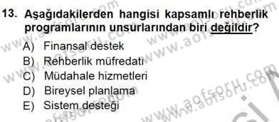 Rehberlik Dersi 2014 - 2015 Yılı (Final) Dönem Sonu Sınav Soruları 13. Soru