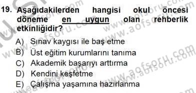 Rehberlik Dersi 2014 - 2015 Yılı (Final) Dönem Sonu Sınav Soruları 19. Soru