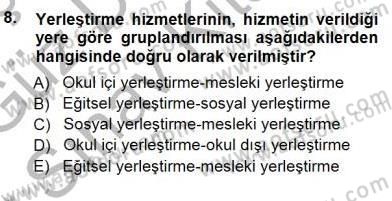 Rehberlik Dersi 2014 - 2015 Yılı (Final) Dönem Sonu Sınav Soruları 8. Soru