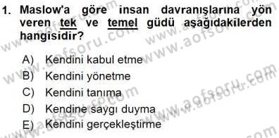 Rehberlik Dersi 2015 - 2016 Yılı (Final) Dönem Sonu Sınav Soruları 1. Soru