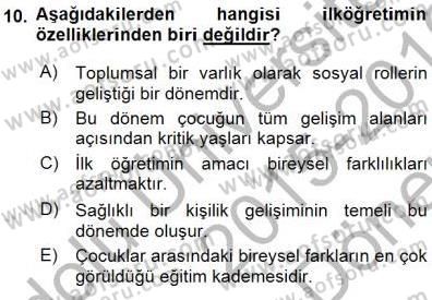 Rehberlik Dersi 2015 - 2016 Yılı (Final) Dönem Sonu Sınav Soruları 10. Soru