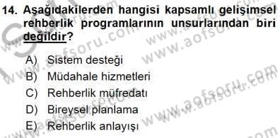 Rehberlik Dersi 2015 - 2016 Yılı (Final) Dönem Sonu Sınav Soruları 14. Soru