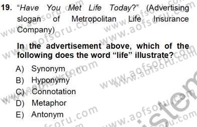 Özel Öğretim Yöntemleri Dersi 2012 - 2013 Yılı (Vize) Ara Sınav Soruları 19. Soru