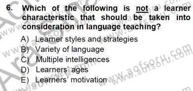 Özel Öğretim Yöntemleri Dersi 2012 - 2013 Yılı (Vize) Ara Sınav Soruları 6. Soru