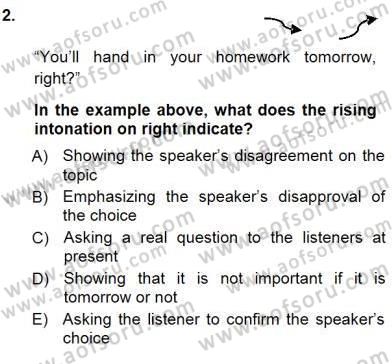 Özel Öğretim Yöntemleri Dersi 2012 - 2013 Yılı (Final) Dönem Sonu Sınav Soruları 2. Soru