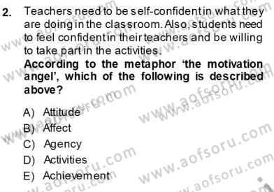 Özel Öğretim Yöntemleri Dersi 2013 - 2014 Yılı (Vize) Ara Sınav Soruları 2. Soru