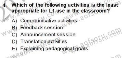Özel Öğretim Yöntemleri Dersi 2013 - 2014 Yılı (Vize) Ara Sınav Soruları 4. Soru