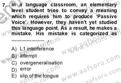 Özel Öğretim Yöntemleri Dersi 2013 - 2014 Yılı (Vize) Ara Sınav Soruları 7. Soru