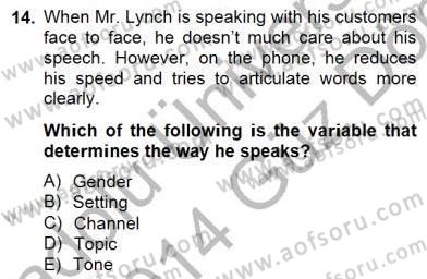 Özel Öğretim Yöntemleri Dersi 2013 - 2014 Yılı (Final) Dönem Sonu Sınav Soruları 14. Soru