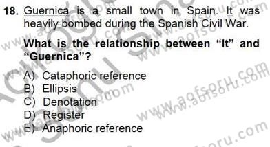 Özel Öğretim Yöntemleri Dersi 2013 - 2014 Yılı (Final) Dönem Sonu Sınav Soruları 18. Soru