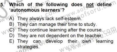 Özel Öğretim Yöntemleri Dersi 2013 - 2014 Yılı (Final) Dönem Sonu Sınav Soruları 5. Soru