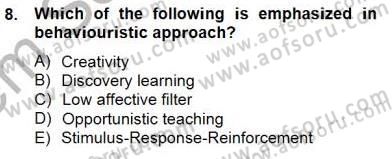 Özel Öğretim Yöntemleri Dersi 2013 - 2014 Yılı (Final) Dönem Sonu Sınav Soruları 8. Soru