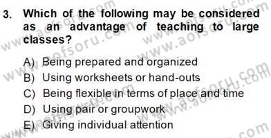 Özel Öğretim Yöntemleri Dersi 2014 - 2015 Yılı (Final) Dönem Sonu Sınav Soruları 3. Soru