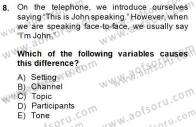 Özel Öğretim Yöntemleri Dersi 2014 - 2015 Yılı (Final) Dönem Sonu Sınav Soruları 8. Soru