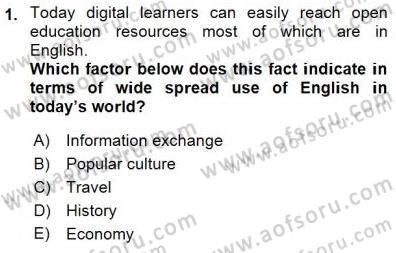 Özel Öğretim Yöntemleri Dersi 2015 - 2016 Yılı (Final) Dönem Sonu Sınav Soruları 1. Soru