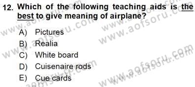 Özel Öğretim Yöntemleri Dersi 2015 - 2016 Yılı (Final) Dönem Sonu Sınav Soruları 12. Soru