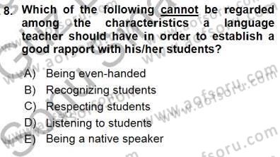 Özel Öğretim Yöntemleri Dersi 2015 - 2016 Yılı (Final) Dönem Sonu Sınav Soruları 8. Soru