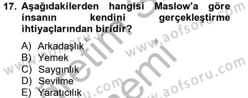 Kişisel Satış Teknikleri Dersi 2013 - 2014 Yılı (Vize) Ara Sınav Soruları 17. Soru