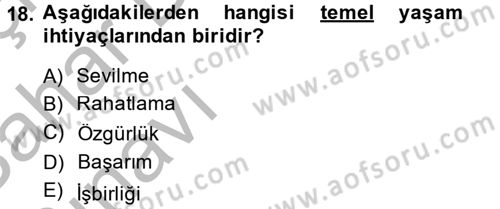 Kişisel Satış Teknikleri Dersi 2013 - 2014 Yılı (Vize) Ara Sınav Soruları 18. Soru