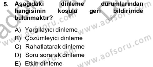 Kişisel Satış Teknikleri Dersi 2013 - 2014 Yılı (Final) Dönem Sonu Sınav Soruları 5. Soru