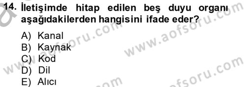 Kişisel Satış Teknikleri Dersi 2014 - 2015 Yılı (Vize) Ara Sınav Soruları 14. Soru