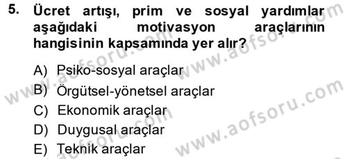 Kişisel Satış Teknikleri Dersi 2014 - 2015 Yılı Tek Ders Sınav Soruları 5. Soru