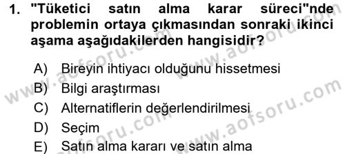 Kişisel Satış Teknikleri Dersi 2015 - 2016 Yılı (Vize) Ara Sınav Soruları 1. Soru