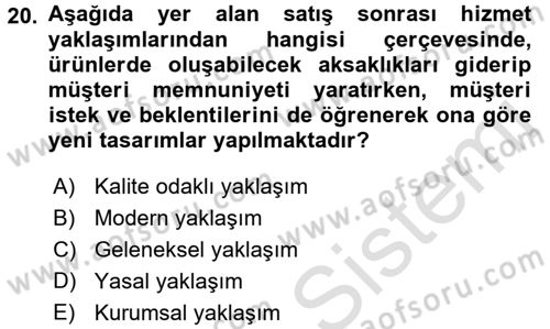 Kişisel Satış Teknikleri Dersi 2016 - 2017 Yılı (Final) Dönem Sonu Sınav Soruları 20. Soru