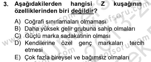 Perakendeciliğe Giriş Dersi 2013 - 2014 Yılı Tek Ders Sınav Soruları 3. Soru