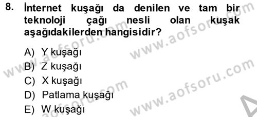 Perakendeciliğe Giriş Dersi 2014 - 2015 Yılı (Vize) Ara Sınav Soruları 8. Soru