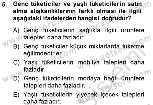Perakendeciliğe Giriş Dersi 2014 - 2015 Yılı Tek Ders Sınav Soruları 5. Soru