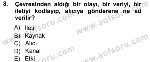 Perakendecilikte Müşteri İlişkileri Yönetimi Dersi Ara Sınavı Deneme Sınav Soruları 8. Soru
