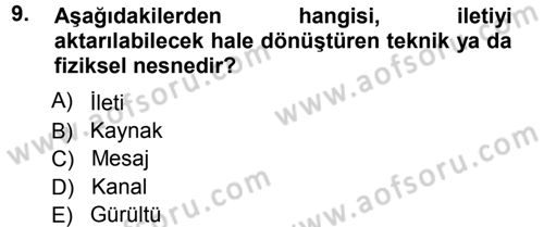 Perakendecilikte Müşteri İlişkileri Yönetimi Dersi 2012 - 2013 Yılı (Vize) Ara Sınav Soruları 9. Soru