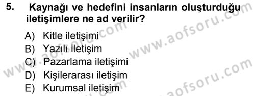 Perakendecilikte Müşteri İlişkileri Yönetimi Dersi 2013 - 2014 Yılı Tek Ders Sınav Soruları 5. Soru