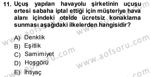 Perakendecilikte Müşteri İlişkileri Yönetimi Dersi 2014 - 2015 Yılı (Final) Dönem Sonu Sınav Soruları 11. Soru