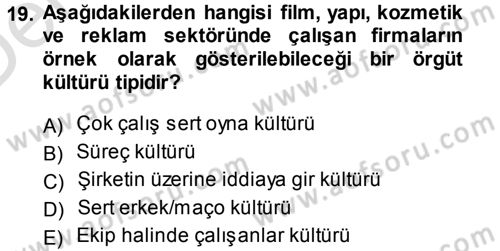 Perakendecilikte Müşteri İlişkileri Yönetimi Dersi 2014 - 2015 Yılı Tek Ders Sınav Soruları 19. Soru