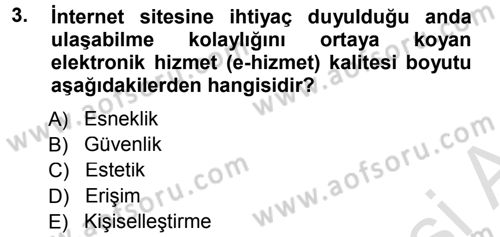 Perakendecilikte Müşteri İlişkileri Yönetimi Dersi 2014 - 2015 Yılı Tek Ders Sınav Soruları 3. Soru